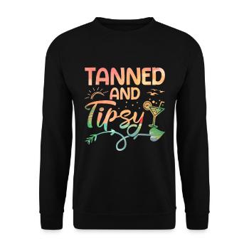 Saison d’été Vacances tropicales Plage Été - Sweat-shirt Unisexe - noir - Devant - Alina (178cm) & Michal (187cm)