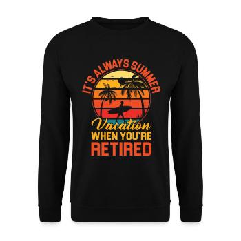 Summer Season Tropical Vacation Beach Daylight Saving Time - Unisex Sweatshirt - black - Front - Alina (178cm) & Michal (187cm)