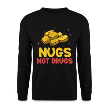 Foodie Nuggies Chicken Nugget Expert Food Tendies - Unisex Pullover - Schwarz - Vorne - Alina (178cm) & Michal (187cm)