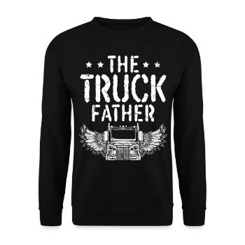 The truck father trucker diesel truck driver - Unisex Sweatshirt - black - Front - Alina (178cm) & Michal (187cm)