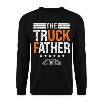 The truck father trucker diesel truck driver - Unisex Sweatshirt - black - Front - Alina (178cm) & Michal (187cm)