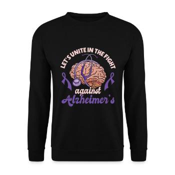 Sensibilisation à la maladie d’Alzheimer Cerveau Médecins Santé - Sweat-shirt Unisexe - noir - Devant - Alina (178cm) & Michal (187cm)