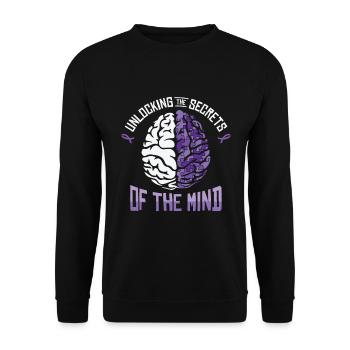 Alzheimer's Awareness Brain Mental Health - Unisex Sweatshirt - black - Front - Alina (178cm) & Michal (187cm)