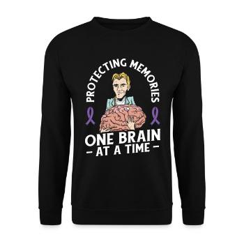Alzheimer's Awareness Brain Doctors Health - Unisex Sweatshirt - black - Front - Alina (178cm) & Michal (187cm)