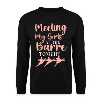 Ballet Danseuse Danse Ballerine - Sweat-shirt Unisexe - noir - Devant - Alina (178cm) & Michal (187cm)
