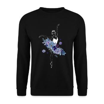 Ballet Danseuse Danse Ballerine - Sweat-shirt Unisexe - noir - Devant - Alina (178cm) & Michal (187cm)