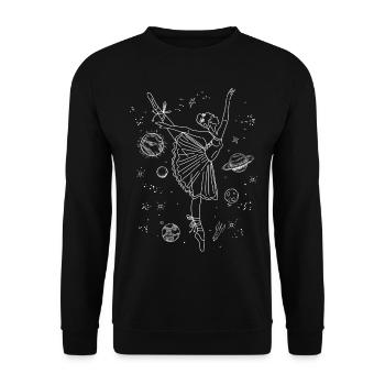 Ballet Dancer Dance Girl Ballerina - Unisex Pullover - Schwarz - Vorne - Alina (178cm) & Michal (187cm)