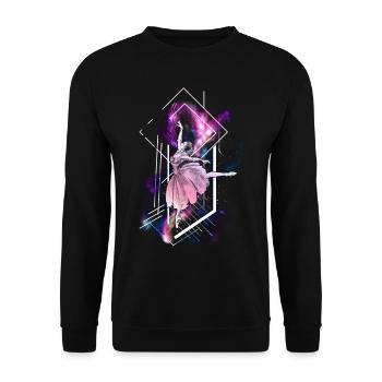Ballet Dancer Dance Girl Ballerina - Unisex Pullover - Schwarz - Vorne - Alina (178cm) & Michal (187cm)