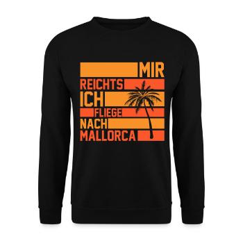Party Urlaub Mallorca - Unisex Pullover - Schwarz - Vorne - Alina (178cm) & Michal (187cm)
