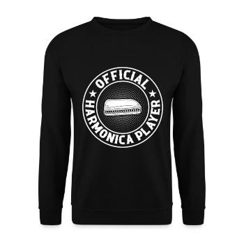 Official Harmonica Player Harmonica Lover Harmonic - Unisex Pullover - Schwarz - Vorne - Alina (178cm) & Michal (187cm)