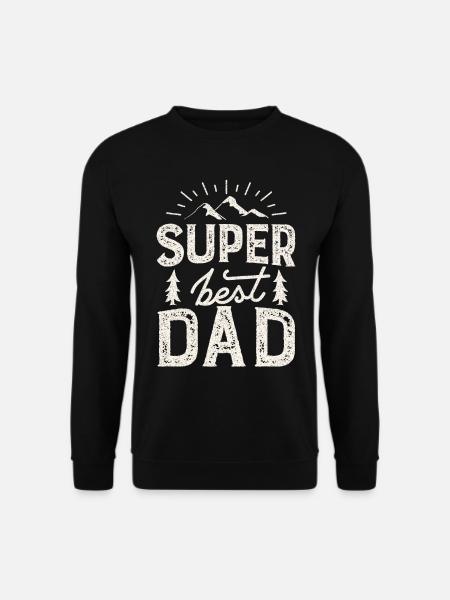 Super-best-dad, funny vintage Father's Day saying - Unisex Sweatshirt - black