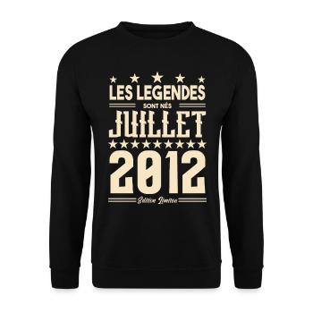 cadeau d'anniversaire Juillet 2012. Cadeau juillet - Sweat-shirt Unisexe - noir - Devant - Alina (178cm) & Michal (187cm)