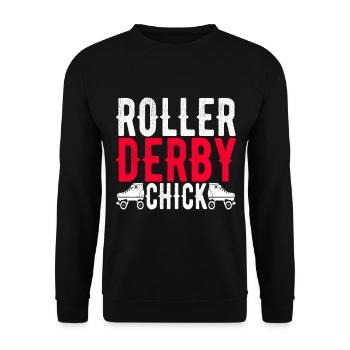 Roller derby - Sweat-shirt Unisexe - noir - Devant - Alina (178cm) & Michal (187cm)