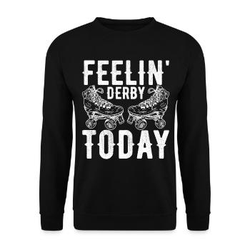 Roller derby - Sweat-shirt Unisexe - noir - Devant - Alina (178cm) & Michal (187cm)