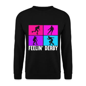 Roller derby - Sweat-shirt Unisexe - noir - Devant - Alina (178cm) & Michal (187cm)