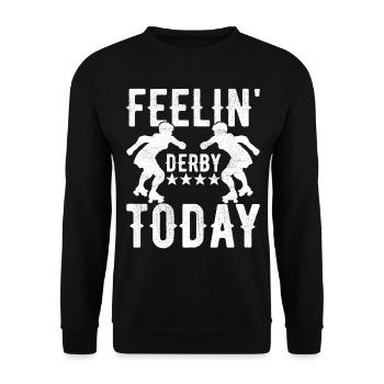 Roller derby - Sweat-shirt Unisexe - noir - Devant - Alina (178cm) & Michal (187cm)