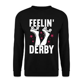 Roller derby - Sweat-shirt Unisexe - noir - Devant - Alina (178cm) & Michal (187cm)