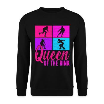 Roller derby - Sweat-shirt Unisexe - noir - Devant - Alina (178cm) & Michal (187cm)