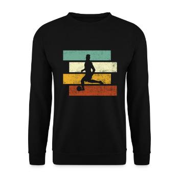 Football Rétro - Sweat-shirt Unisexe - noir - Devant - Alina (178cm) & Michal (187cm)