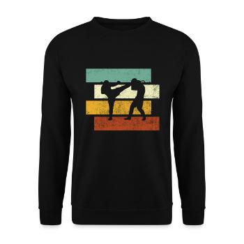 Arts Martiaux Rétro - Sweat-shirt Unisexe - noir - Devant - Alina (178cm) & Michal (187cm)