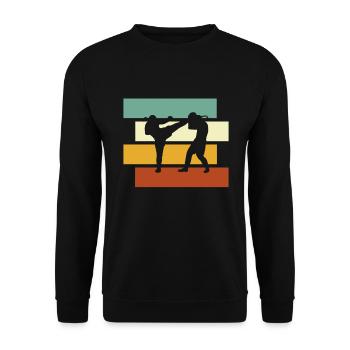 Arts Martiaux Rétro - Sweat-shirt Unisexe - noir - Devant - Alina (178cm) & Michal (187cm)