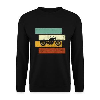 Moto Rétro - Sweat-shirt Unisexe - noir - Devant - Alina (178cm) & Michal (187cm)
