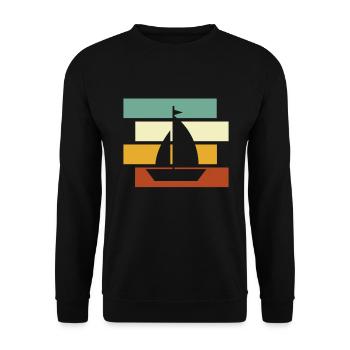 Rétro de la voile - Sweat-shirt Unisexe - noir - Devant - Alina (178cm) & Michal (187cm)