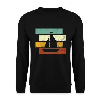Rétro de la voile - Sweat-shirt Unisexe - noir - Devant - Alina (178cm) & Michal (187cm)