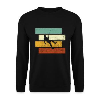 Escalade Rétro - Sweat-shirt Unisexe - noir - Devant - Alina (178cm) & Michal (187cm)