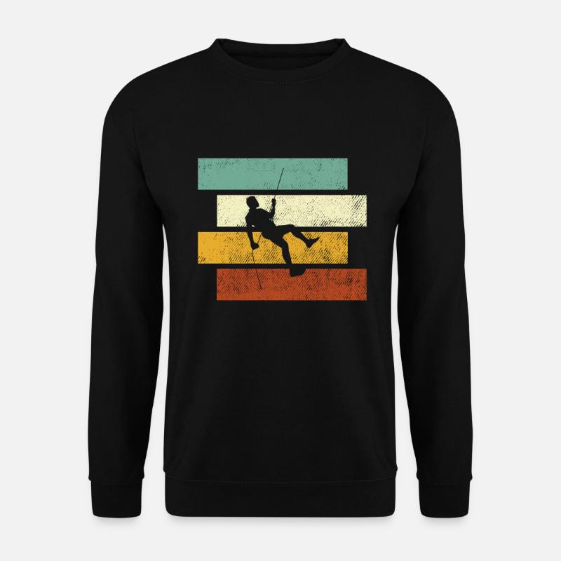 Klettern Retro - Unisex Pullover - Schwarz
