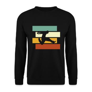Parkour Retro - Unisex Pullover - Schwarz - Vorne - Alina (178cm) & Michal (187cm)