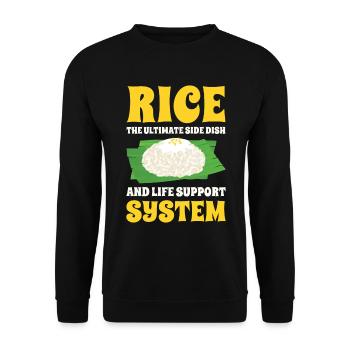 Asian Food Rice Philippines Filipino - Unisex Sweatshirt - black - Front - Alina (178cm) & Michal (187cm)