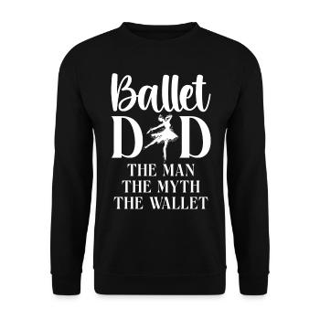 Ballet Dancer Dance Girl Ballerina - Unisex Sweatshirt - black - Front - Alina (178cm) & Michal (187cm)