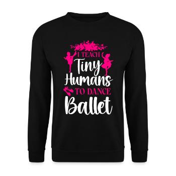 Ballet Dancer Dance Girl Ballerina - Unisex Pullover - Schwarz - Vorne - Alina (178cm) & Michal (187cm)