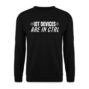 Internet Of Things IOT Programmer Admin IT - Unisex Sweatshirt - black - Front - Alina (178cm) & Michal (187cm)