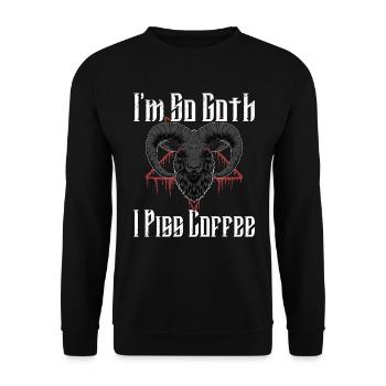 Satan Beelzebub Devil Gothic Pentagram Mystical - Unisex Sweatshirt - black - Front - Alina (178cm) & Michal (187cm)