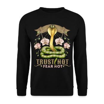 Cobra Serpent Vintage Style Sombre Academia Esthétique - Sweat-shirt Unisexe - noir - Devant - Alina (178cm) & Michal (187cm)