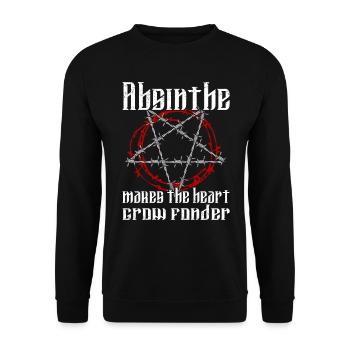 Satan Beelzebub Teufel Gothic Pentagram Mystisch - Unisex Pullover - Schwarz - Vorne - Alina (178cm) & Michal (187cm)