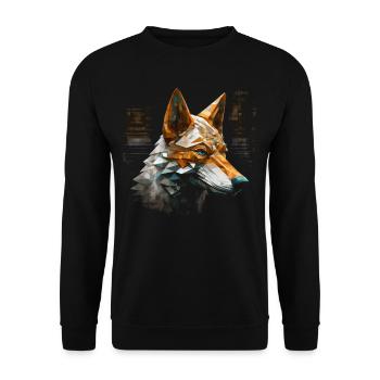 Fuchs Tierliebhaber Geschenk Wildtier Tier Motiv - Unisex Pullover - Schwarz - Vorne - Alina (178cm) & Michal (187cm)