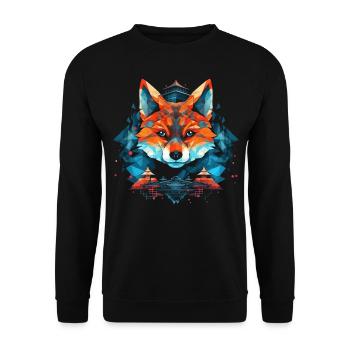 Fuchs Tierliebhaber Geschenk Wildtier Tier Motiv - Unisex Pullover - Schwarz - Vorne - Alina (178cm) & Michal (187cm)