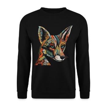 Fuchs Tierliebhaber Geschenk Wildtier Tier Motiv - Unisex Pullover - Schwarz - Vorne - Alina (178cm) & Michal (187cm)