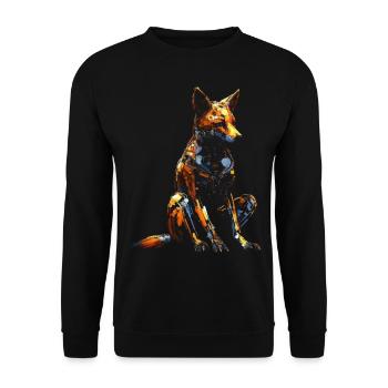 Fuchs Tierliebhaber Geschenk Wildtier Tier Motiv - Unisex Pullover - Schwarz - Vorne - Alina (178cm) & Michal (187cm)