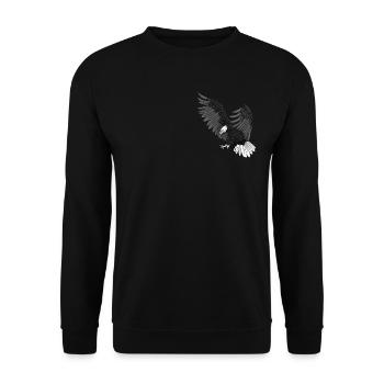 Eagle - Unisex Sweatshirt - black - Front - Alina (178cm) & Michal (187cm)