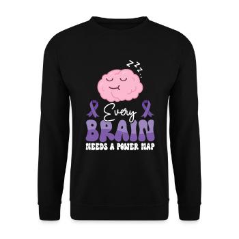 Alzheimer's Awareness Brain Mental Health - Unisex Sweatshirt - black - Front - Alina (178cm) & Michal (187cm)