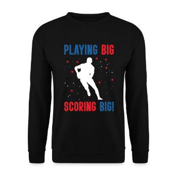 USA Independence American Flag Freedom Sports - Unisex Sweatshirt - black - Front - Alina (178cm) & Michal (187cm)