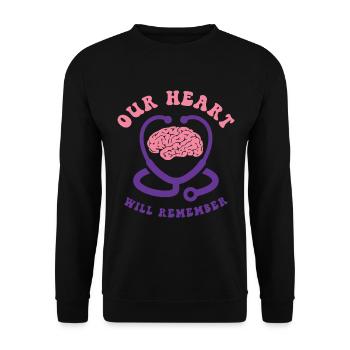 Infirmière Alzheimer’s Awareness Medical - Sweat-shirt Unisexe - noir - Devant - Alina (178cm) & Michal (187cm)
