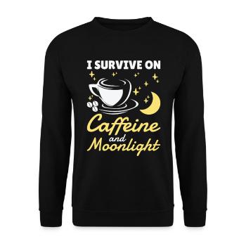 Night Shift Worker Graveyard Duty - Unisex Sweatshirt - black - Front - Alina (178cm) & Michal (187cm)
