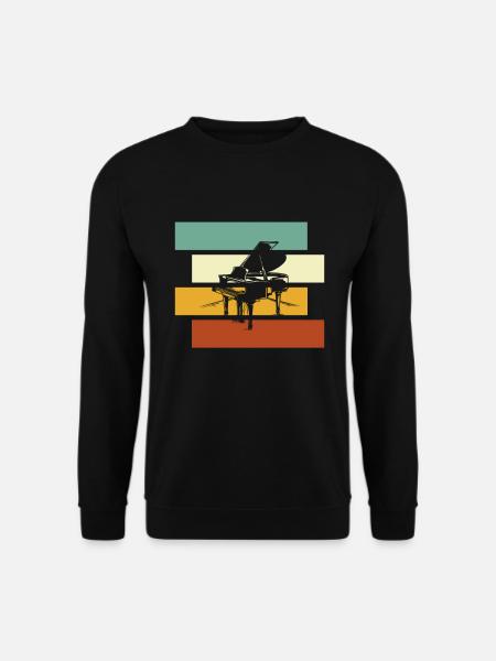 Piano Rétro - Sweat-shirt Unisexe - noir