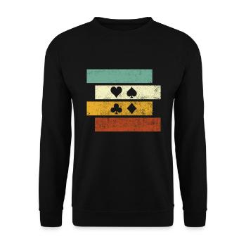 Poker Rétro - Sweat-shirt Unisexe - noir - Devant - Alina (178cm) & Michal (187cm)