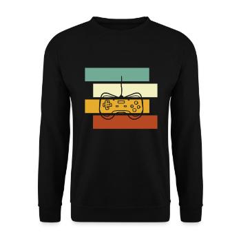 Gaming Retro - Unisex Pullover - Schwarz - Vorne - Alina (178cm) & Michal (187cm)